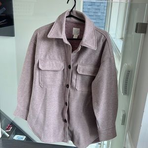Pink/mauve H&M oversized fall shacket, size small